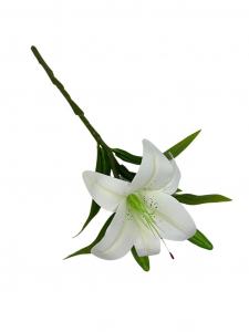 Lilia silikonowa gałązka 35 cm biała
