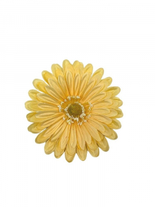 Gerbera kwiat wyrobowy 10 cm żółta