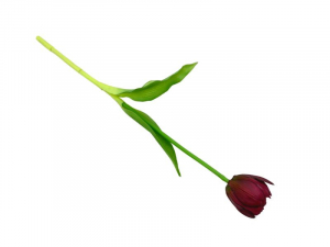 Tulipan silikonowy kwiat pojedynczy 46 cm purpurowy