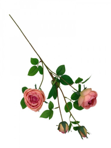 Róża na gałązce 70 cm różowa