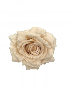 Róża kwiat wyrobowy 15 cm szampańska