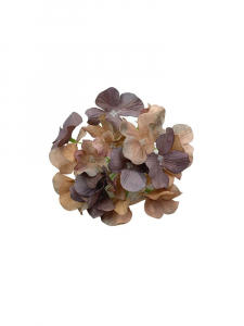 Hortensja kwiat wyrobowy 13 cm pudrowy fioletowy z brudnym łososiem