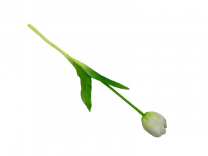 Tulipan silikonowy kwiat pojedynczy 46 cm biały