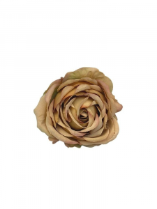 Róża kwiat wyrobowy 10 cm musztardowa