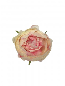 Peonia kwiat wyrobowy 9 cm kremowa z dodatkiem różu