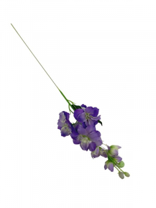 Ostróżka kwiat pojedynczy 44 cm fioletowo zielona