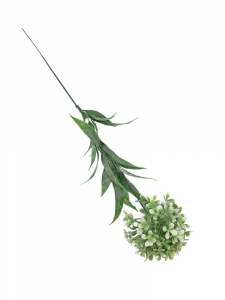 Czosnek plastikowy kwiat pojedynczy 45 cm biało zielony
