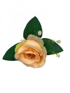 Róża główka z dodatkiem 11 cm brzoskwiniowa