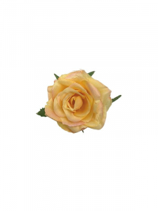 Róża kwiat wyrobowy 5 cm jasno pomarańczowa