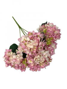 Hortensja bukiet 46 cm różowy z dodatkiem jasnej zieleni