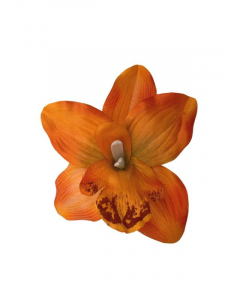 Storczyk kwiat wyrobowy 16 cm pomarańczowy