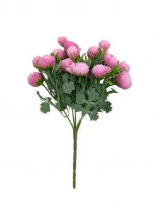 Bukiet mini pełników 30 cm różowy