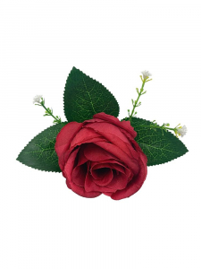 Róża główka z dodatkiem 11 cm czerwona