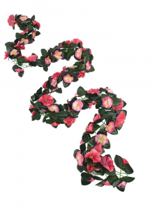 Girlanda z kwiatami 200 cm różowa