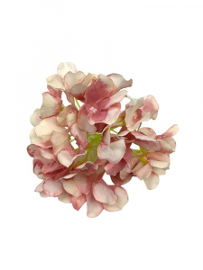 Hortensja kwiat wyrobowy 12 cm różowa z kremem