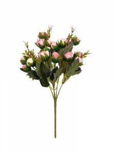 Bukiet pełników 30cm jasno różowy