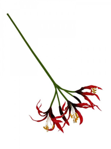 Ismena kwiaty gumowe gałązka 69 cm czerwona