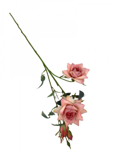 Róża na gałązce 64 cm jasno różowa