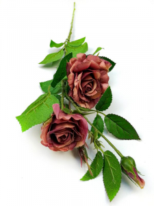 Róża gałązka 77 cm brudny różowy