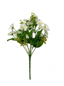 Bukiet bukiecik kwiatuszków 30 cm biały