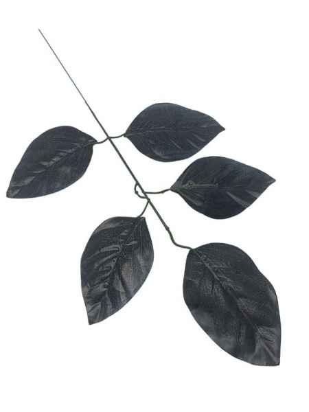 Liść mango 55 cm grafitowy