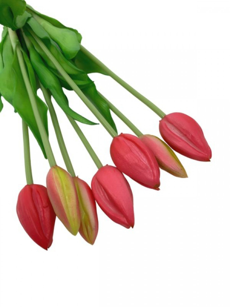Tulipan silikonowy wiązka 45 cm różowy