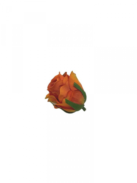 Róża główka 6 cm pomarańczowa