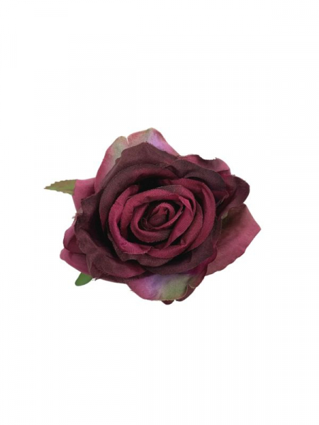 Róża główka 9 cm ciemno fiołkowa