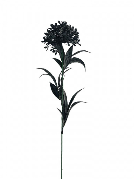 Czosnek plastikowy kwiat pojedynczy 45 cm czarny