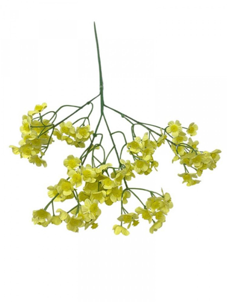 Gałązka z kwiatuszkami 61 cm żółta