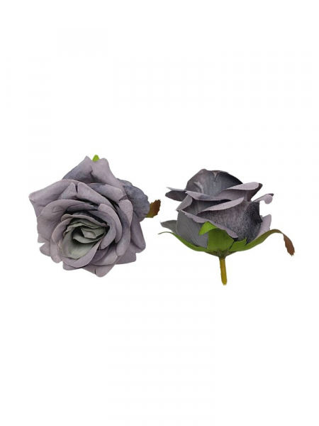 Róża matowa główka 6 cm szara