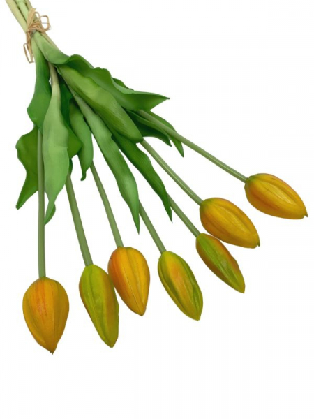 Tulipan silikonowy wiązka 45 cm jasno pomarańczowy