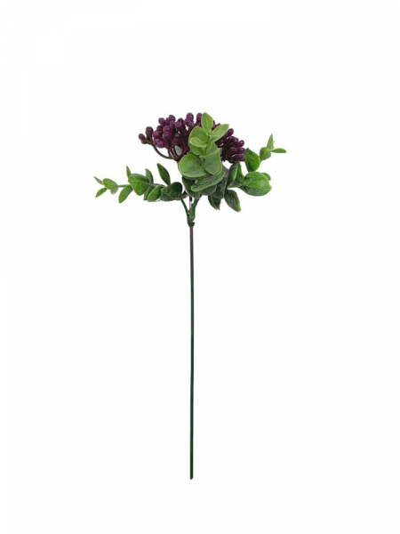 Dodatek kulki 26 cm fioletowy z zielonymi listkami