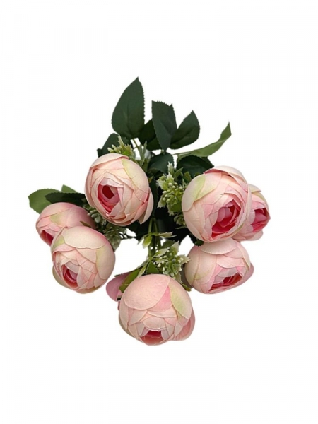 Bukiet pełników 35 cm jasny róż