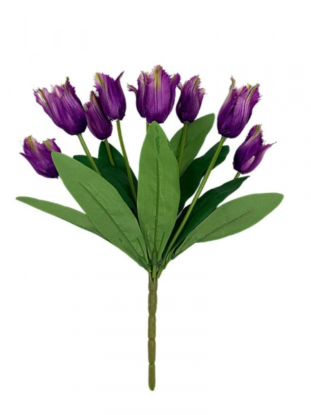 Tulipany strzępiaste bukiet 42 cm fiolet