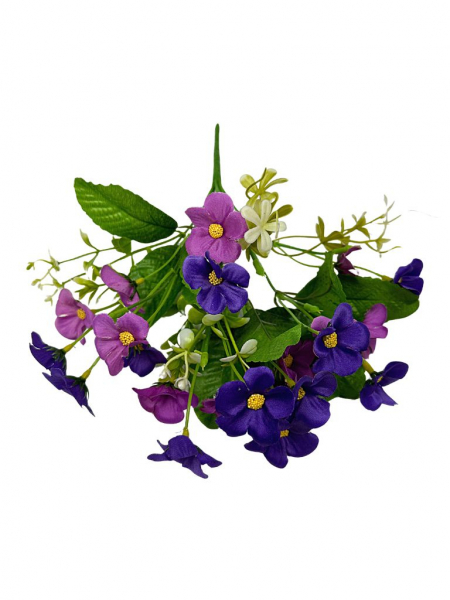 Bukiet bukiecik kwiatuszków 30 cm fiolet