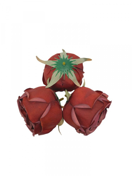 Róża główka 7 cm czerwona