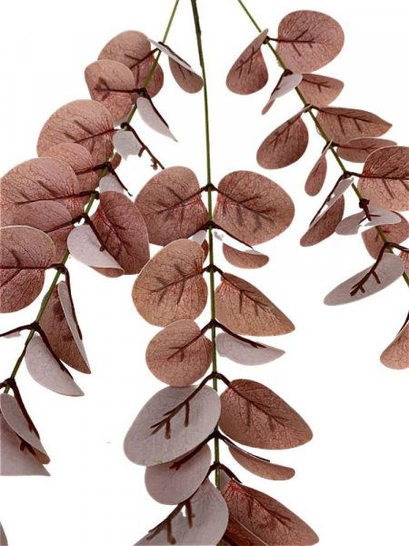 Eukaliptus gałązka 84 cm blado czerwony