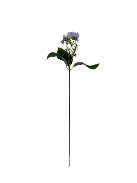 Dodatek gałązka z kwiatuszkami 40 cm niebieski