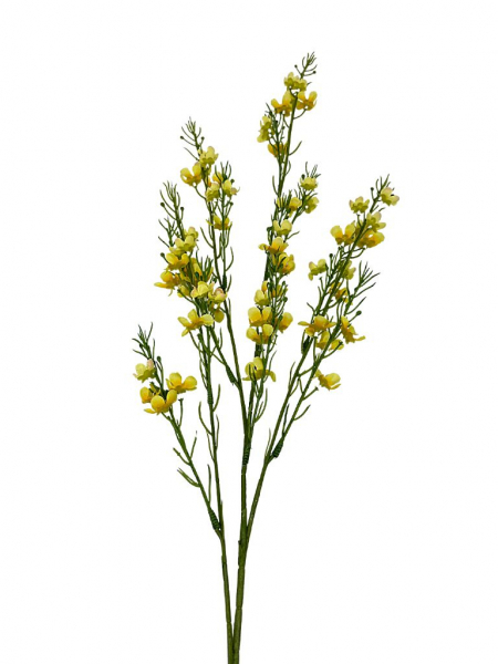 Gałązka z kwiatuszkami XL 108 cm żółta