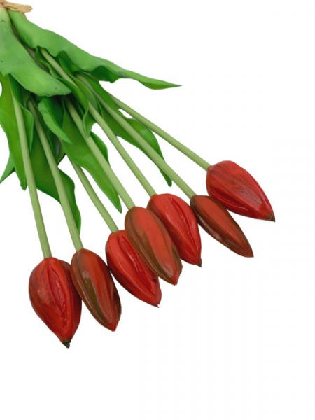 Tulipan silikonowy wiązka 45 cm czerwony