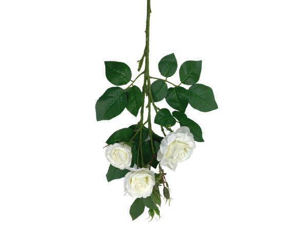 Róża gałązka 77 cm biała