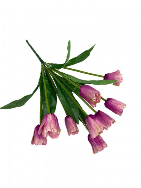 Tulipany bukiet 36 cm różowo fioletowy