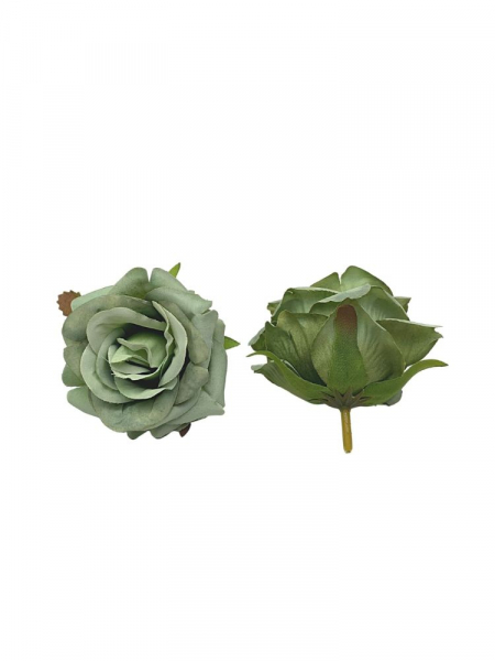 Róża matowa główka 6 cm zielona