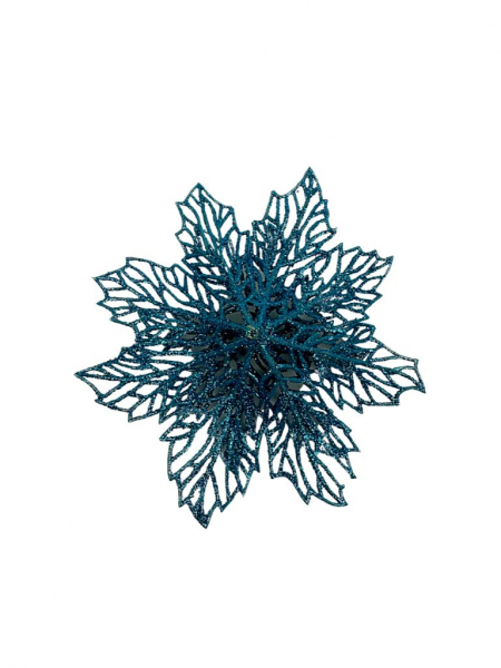 Gwiazda betlejemska ażurowa 13 cm niebieska