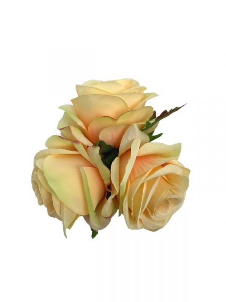 Róża główka 9 cm żółta