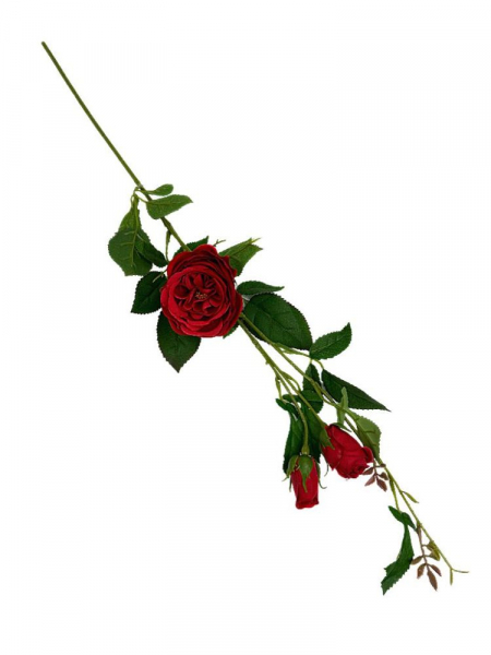 Róża gałązka 70 cm czerwona rubinowa