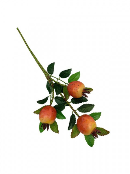 Dzika róża owoc na gałązce 40 cm żólty pomarańczowy