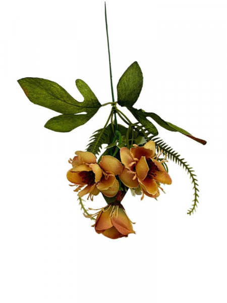 Dodatek florystyczny pik kwiatuszki 38 cm pomarańcz