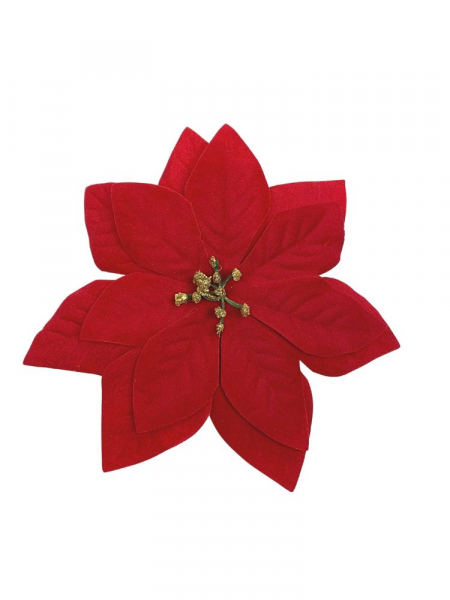 Gwiazda betlejemska kwiat wyrobowy 16 cm czerwona